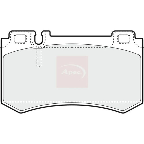 Apec rear brake pad - apec, set