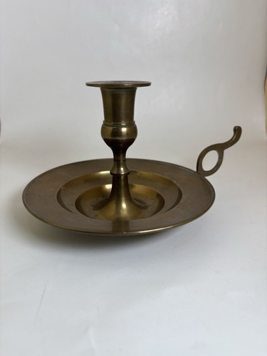 Vintage brass chamberstick - vintage,