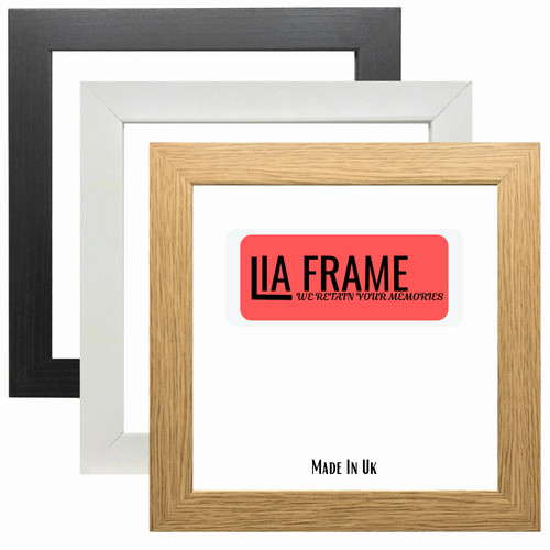 Picture frames black white oak - white,