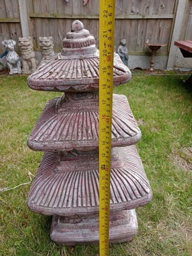 Vintage concrete garden pagoda - concrete,