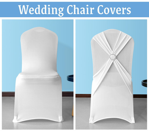 White stretch chair cover - chair,
