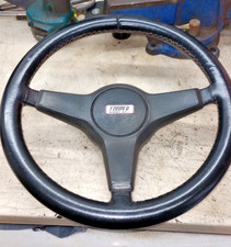 Classic Austin Rover Mini Cooper Black OEM Leather Steering Wheel 1991