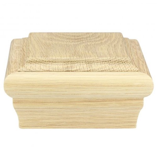 Oak box newel post cap - oak,