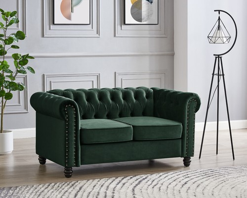 Velvet sofa chesterfield - velvet, 2