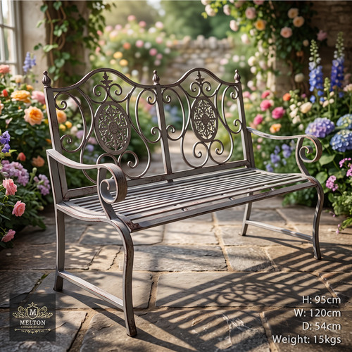 Garden bench metal - metal, shabby