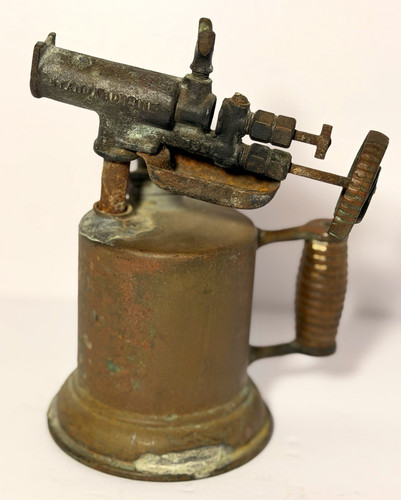 Antique brass blowtorch - brass,