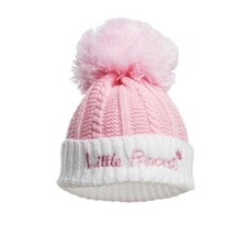 Baby Girl / Boy Cable Knit Bobble Beanie Hat Princess Prince Winter Cap