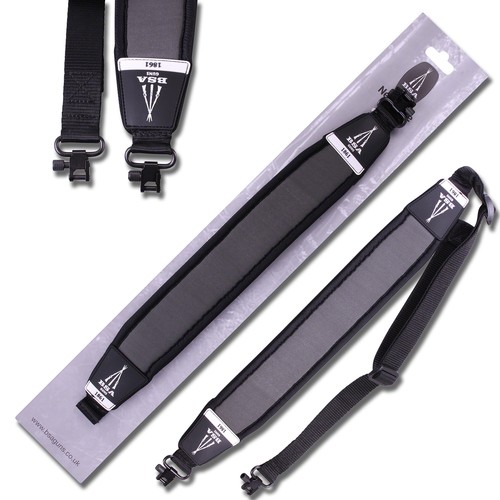 Bsa neoprene rifle sling grey - neoprene,