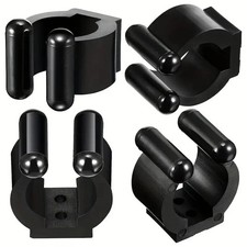 12 X Fishing Rod Storage Clips Pole Holder Rack Organizer Wall Mounted Black UK