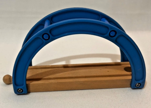 Wooden blue bridge viaduct - wooden,