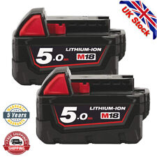 2x For Milwaukee M18 B5 Lithium XC 5.0 AH Extended Capacity Battery 48-11-1890