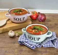 X2 soup bowls with handles