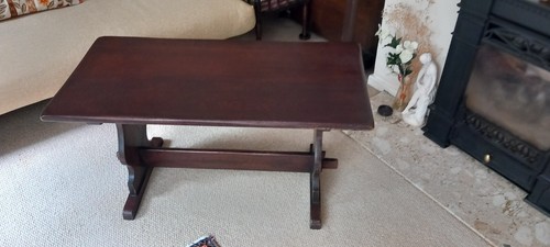 Oak refectory table coffee - oak,