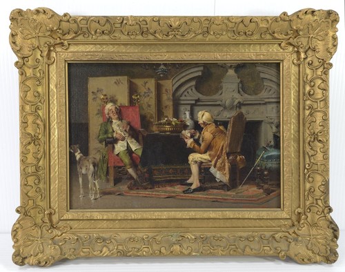 Antique oil painting canvas - oil, on