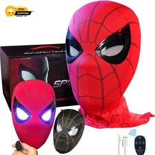 Spiderman Mask Eyes Movable Remote Control Peter Parker Spiderman Toys Children