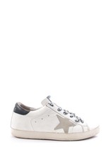 Golden Goose Deluxe Brand Superstar Distressed Leather Sneakers / White / £465