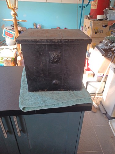 Antique coal log box - coal,