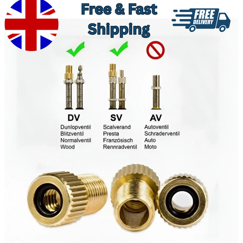 Brass adaptor presta - brass,