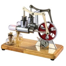Stirling Engine Kit Hot Motor Model Physical Dual Engine Generator Y2W3