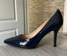 NINE WEST Navy Patent Leather
