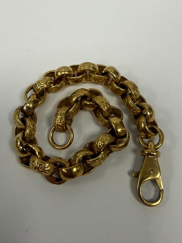 9ct gold belcher - gold, link