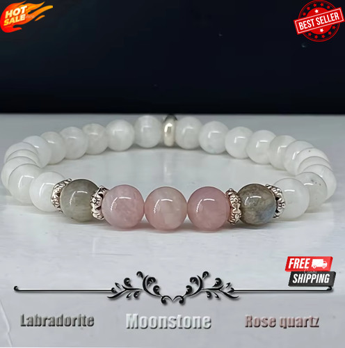 Moonstone labradorite rose - moonstone,