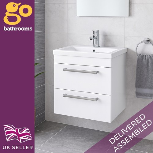 Small white bathroom vanity - small,