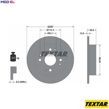 2x BRAKE DISC 92081700 FOR