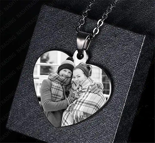 Custom heart photo pendant - heart,