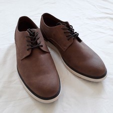 Mens Brown Wedge Sole Derby