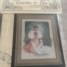Lavender & Lace Victorian Designs Cross-Stitch Pattern  New Lady Claire Swan