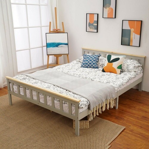 Solid wooden bed - solid, frame