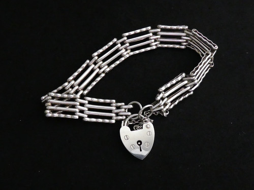 Padlock hallmarked silver - hallmarked,