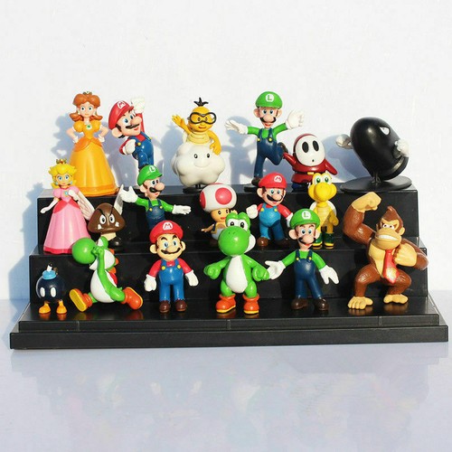 Pcs super mario - 18, mini