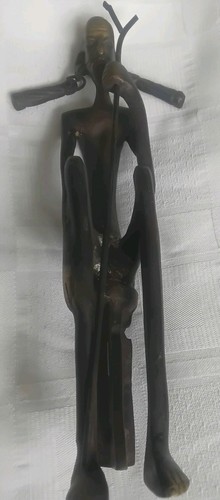 African statue bronze - bronze, brass