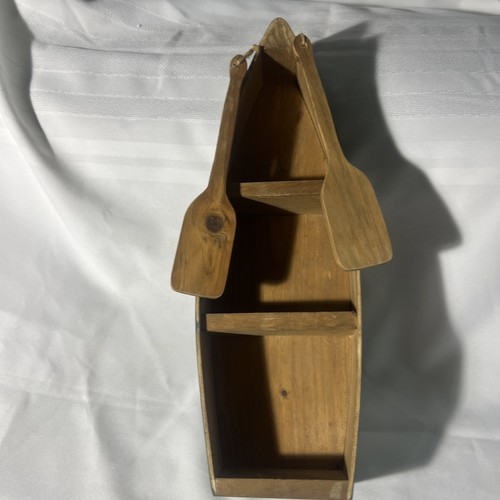 Wooden boat wall shelf - boat,
