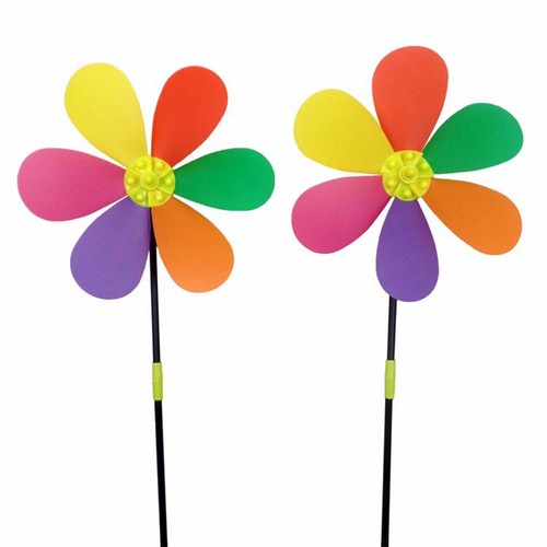 4pcs wooden colorful windmill - wooden,