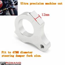 Steering Damper Bracket Mounting Clamps For Aprilia Harley 47MM Size Fork Frame 