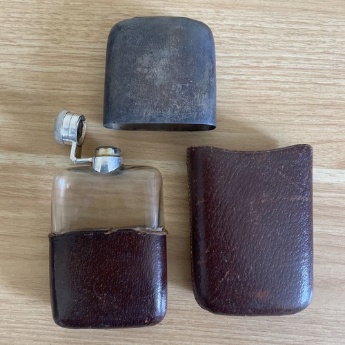 Vintage leather covered hip - vintage,