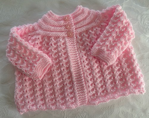 New hand knitted baby - knitted, pink