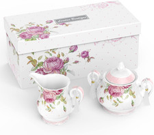 Floral Teapot Milk Jug Sugar