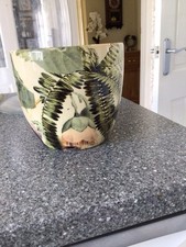 Unmarked Ceramic Vase Painted