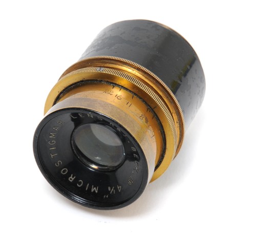 Vintage brass lens and - lens, j