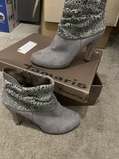 Tamaris Grey Suede And Lace