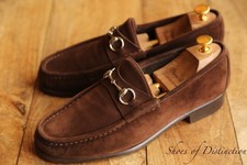 Gucci Brown Suede Silver Bit