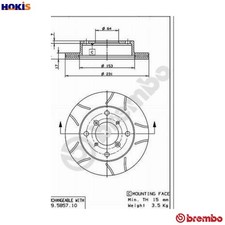 2x BRAKE DISC 09.5857.75 FOR