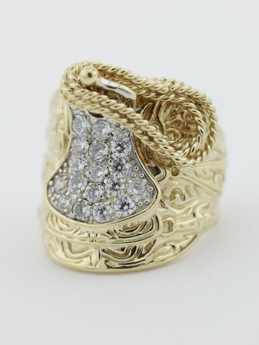 Gold chunky saddle - chunky, 9ct