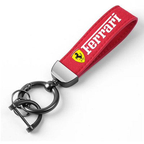 Ferrari keyring red suede - ferrari,