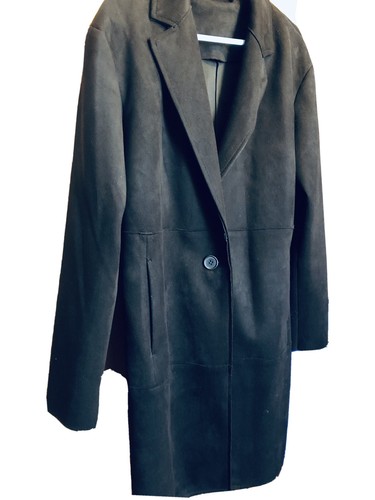 Elegant faux suede black - suede,