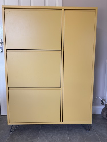 Shoe storage cabinet yellow - shoe,